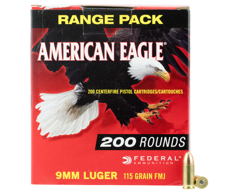 Federal american eagle competition ammo brass 9mm