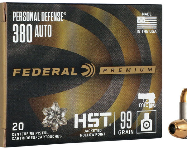 380 acp 99 grain hst jacketed hollow point box